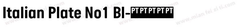 Italian Plate No1 Bl字体转换